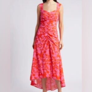 Chelsea28 High-Low Midi Floral Pink Dress